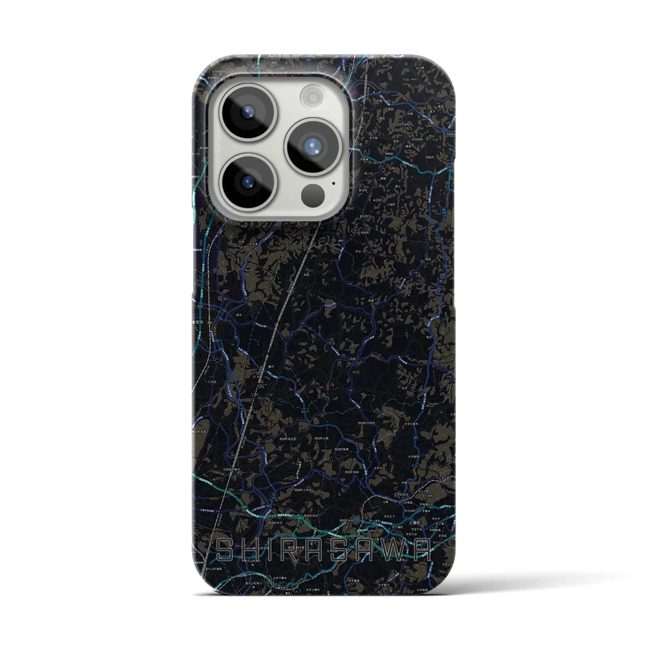 【白沢(福島県)】地図柄iPhoneケース(バックカバータイプ)