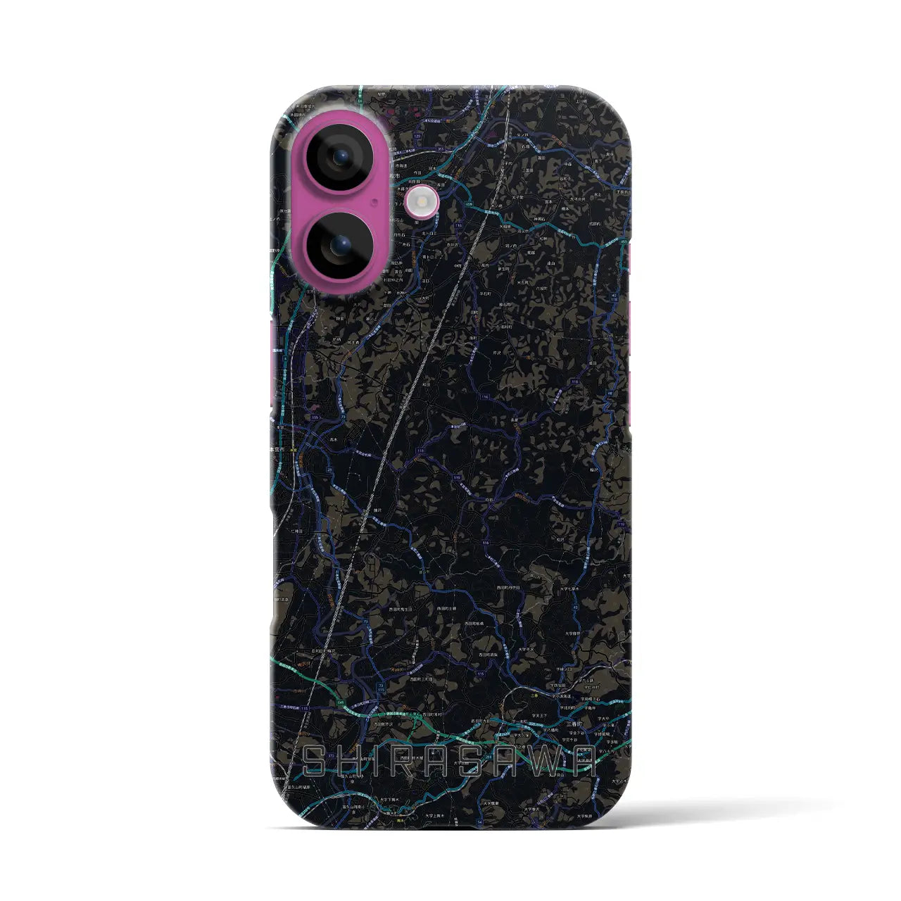 【白沢(福島県)】地図柄iPhoneケース(バックカバータイプ)