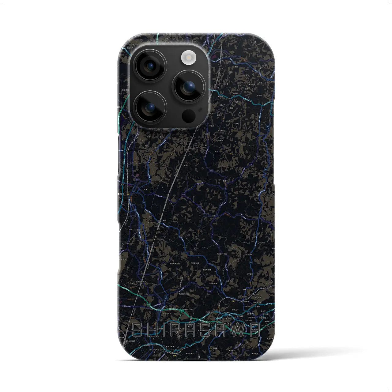 【白沢(福島県)】地図柄iPhoneケース(バックカバータイプ)