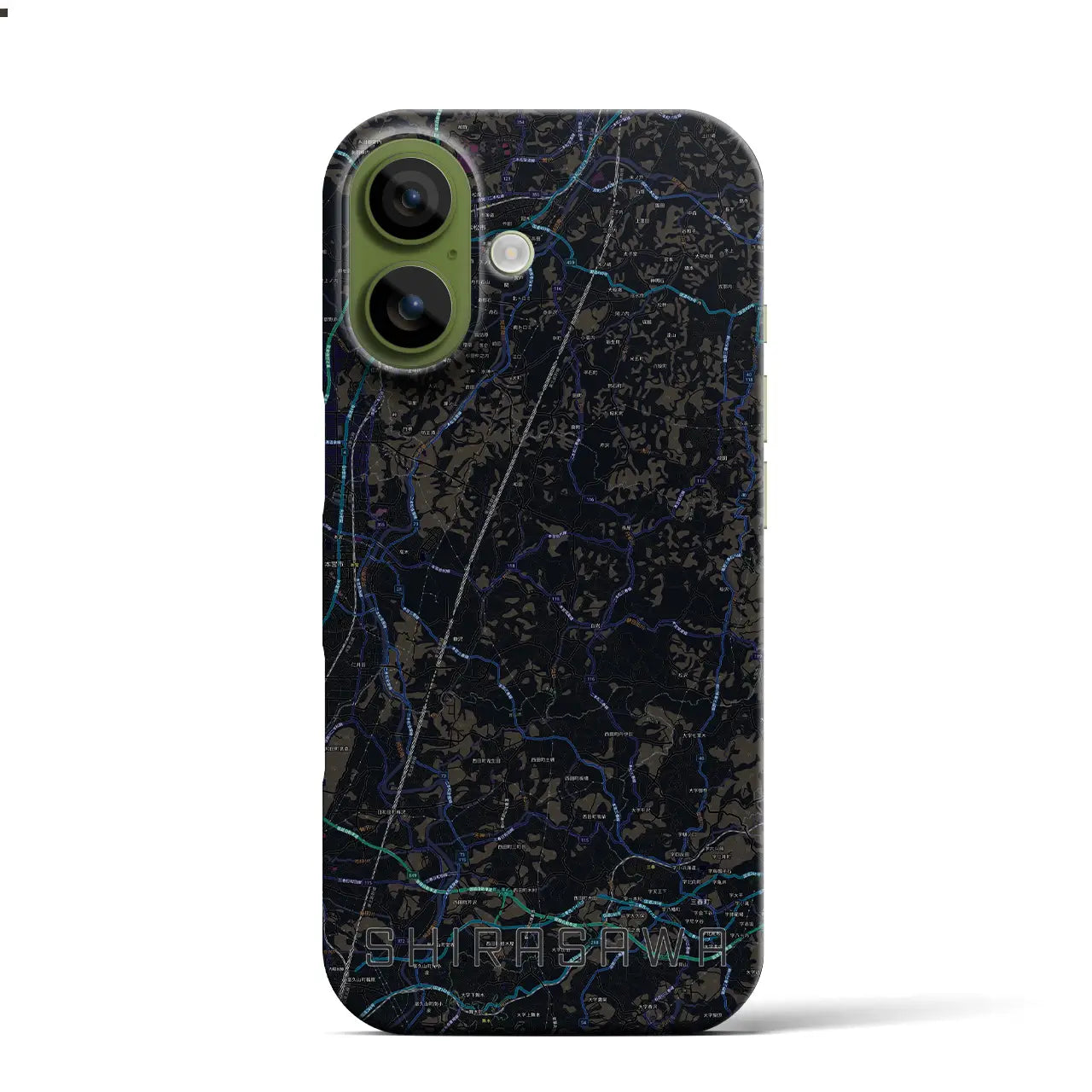 【白沢(福島県)】地図柄iPhoneケース(バックカバータイプ)