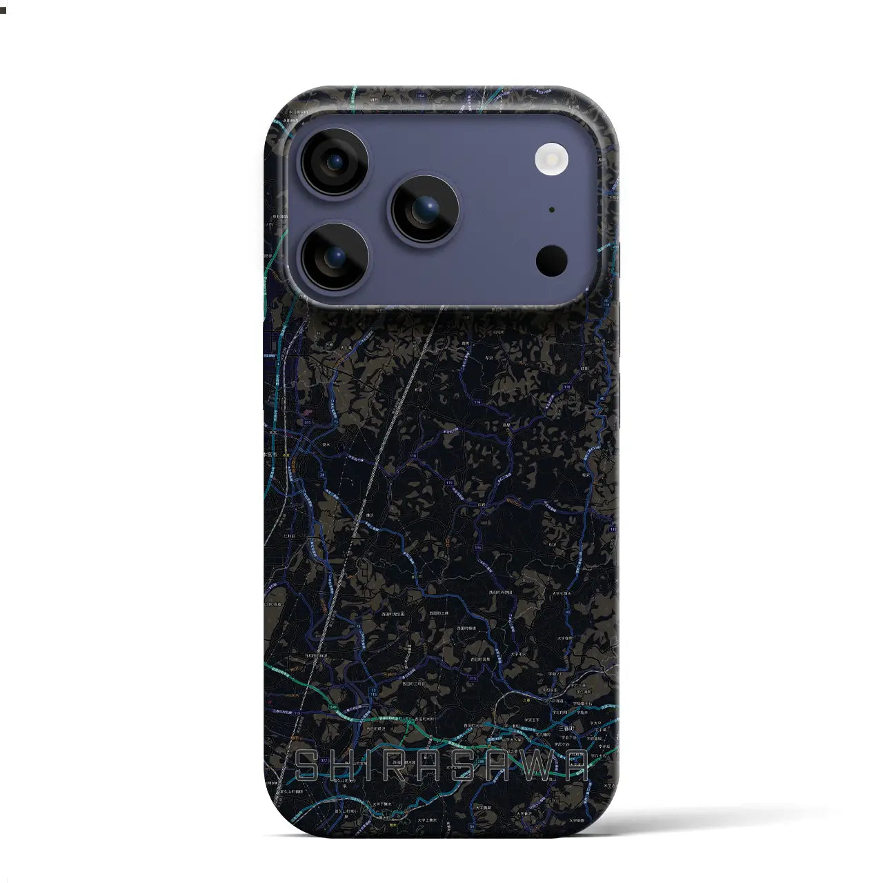 【白沢(福島県)】地図柄iPhoneケース(バックカバータイプ)