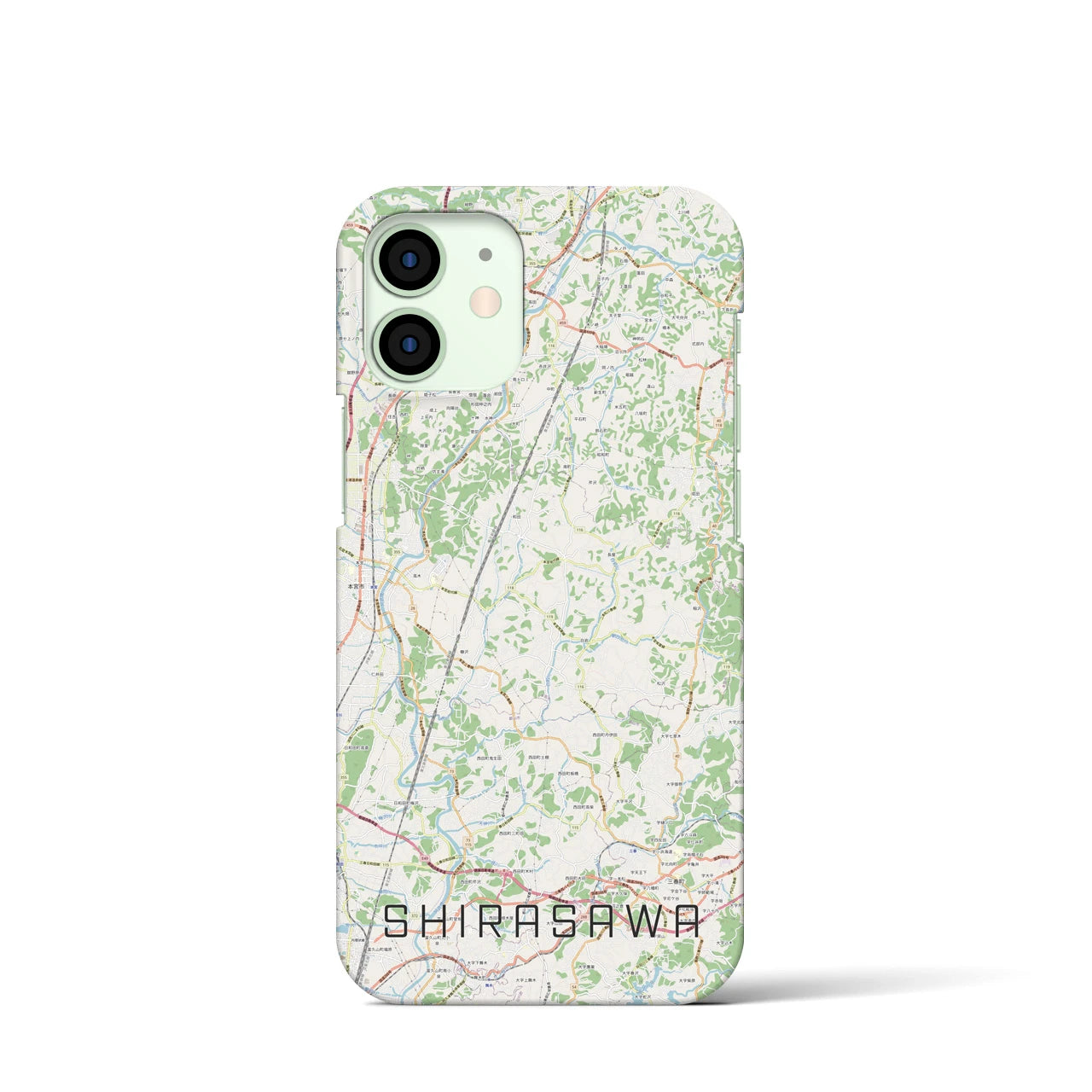 【白沢(福島県)】地図柄iPhoneケース(バックカバータイプ)
