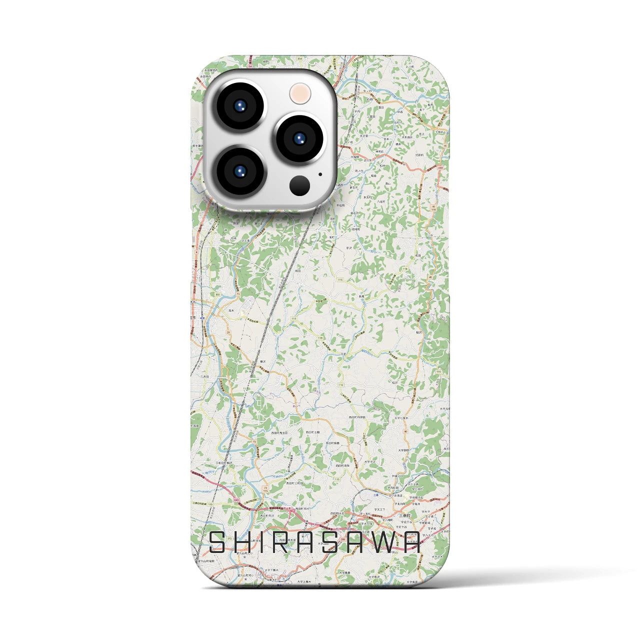 【白沢(福島県)】地図柄iPhoneケース(バックカバータイプ)