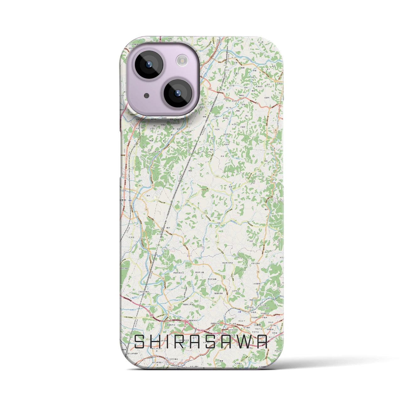 【白沢(福島県)】地図柄iPhoneケース(バックカバータイプ)