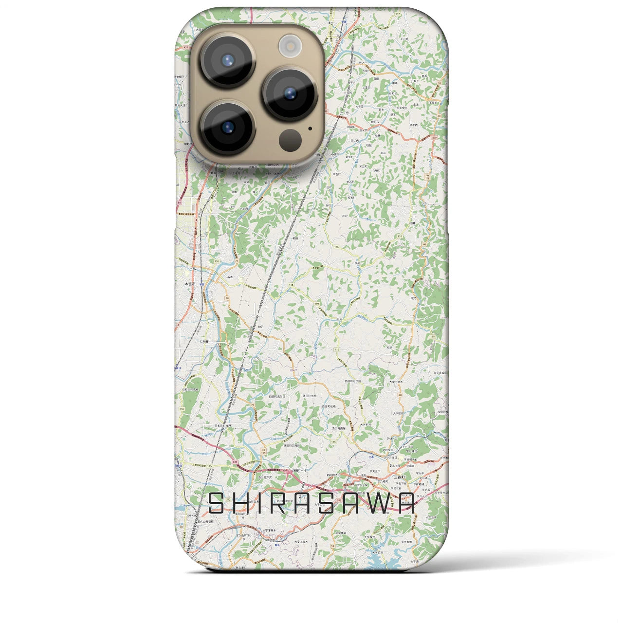 【白沢(福島県)】地図柄iPhoneケース(バックカバータイプ)