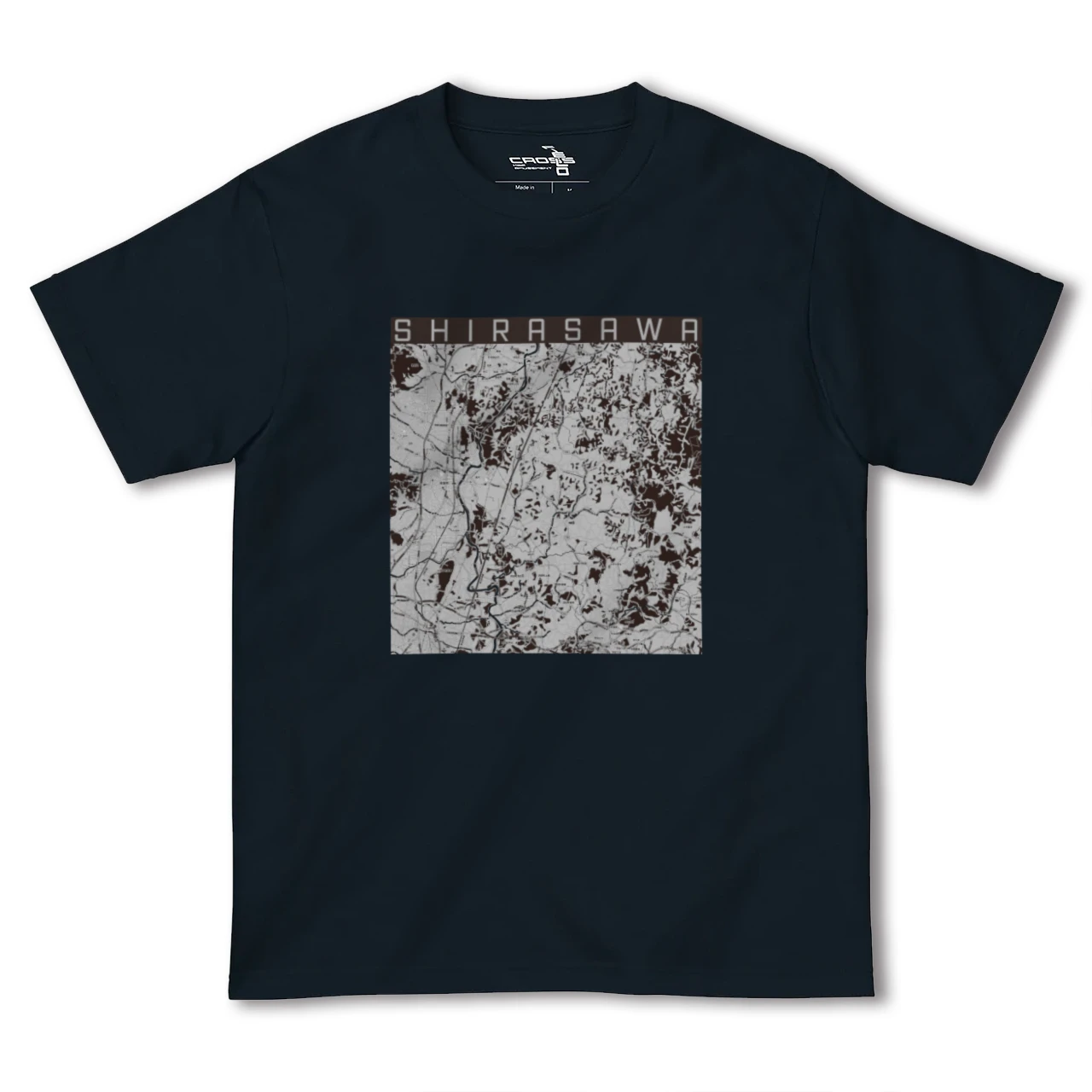 【白沢(福島県)】地図柄ヘビーウェイトTシャツ
