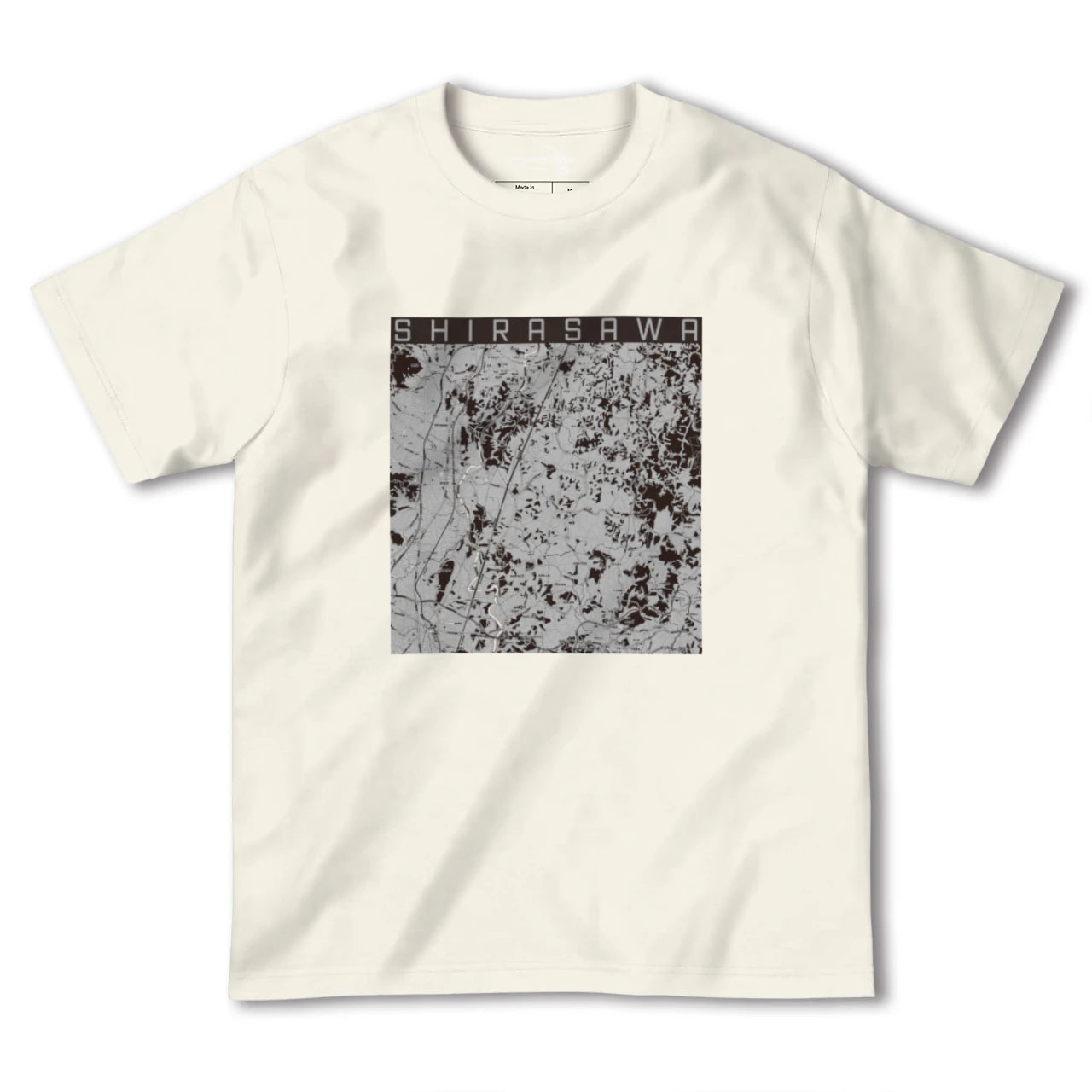 【白沢(福島県)】地図柄ヘビーウェイトTシャツ