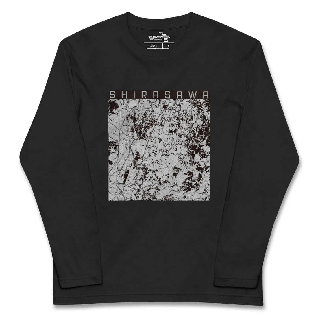 【白沢(福島県)】地図柄ロングスリーブTシャツ