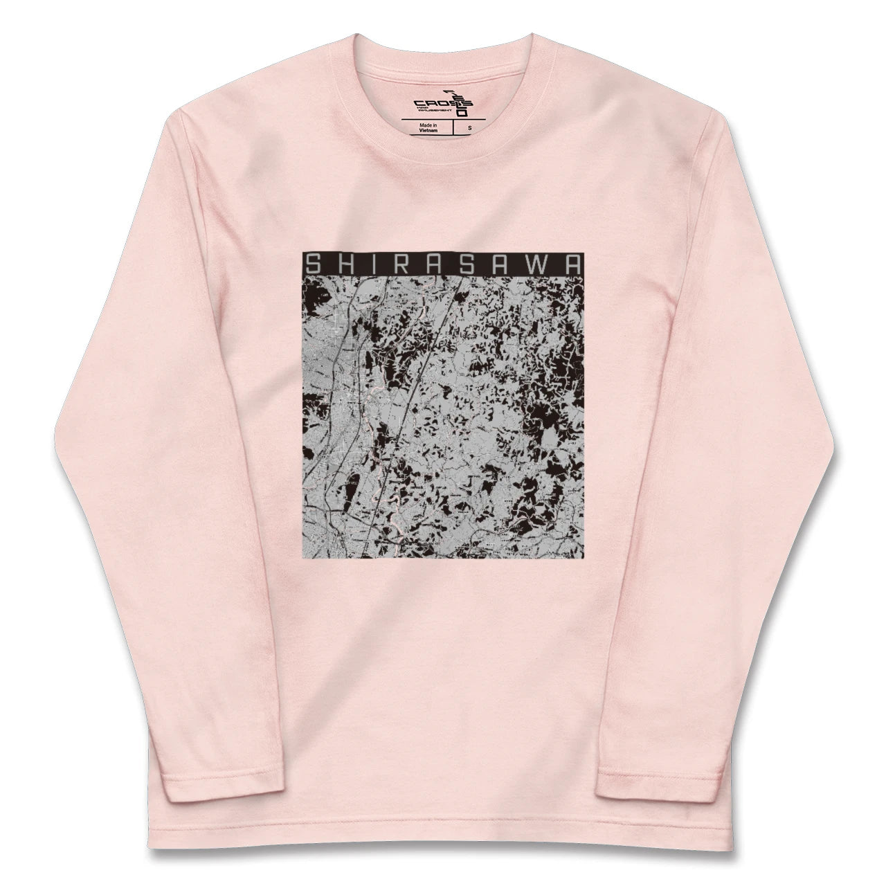 【白沢(福島県)】地図柄ロングスリーブTシャツ