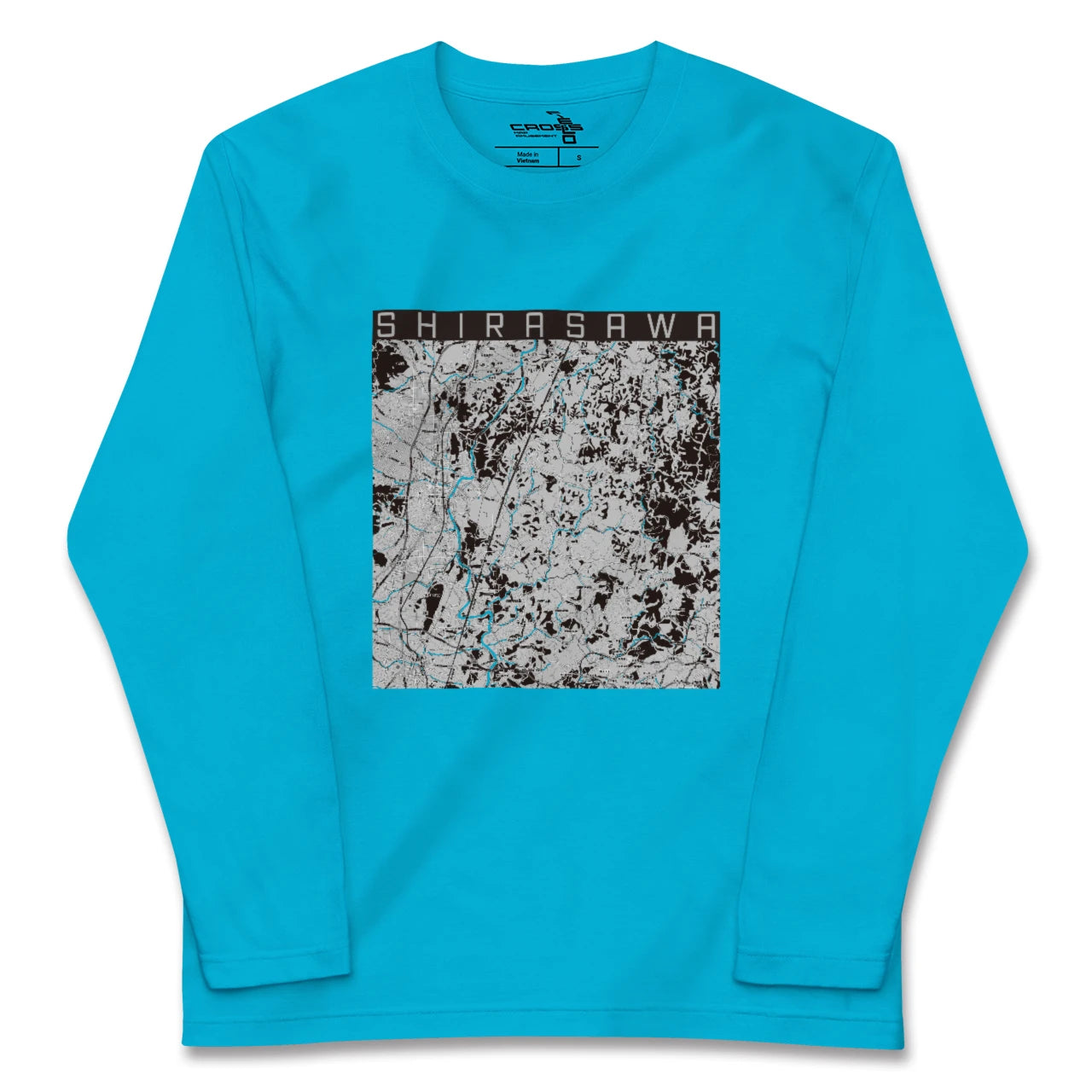【白沢(福島県)】地図柄ロングスリーブTシャツ