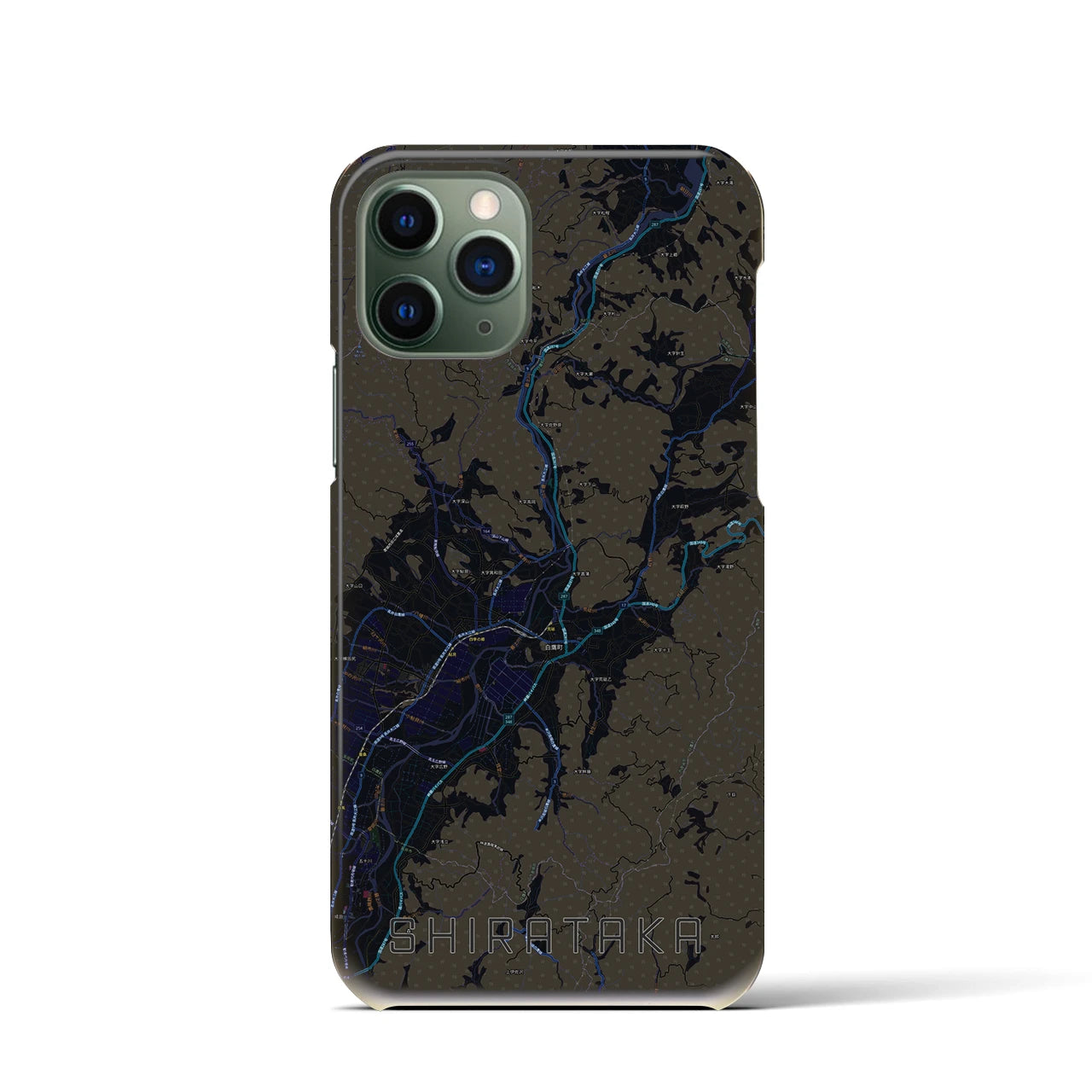 【白鷹(山形県)】地図柄iPhoneケース(バックカバータイプ)