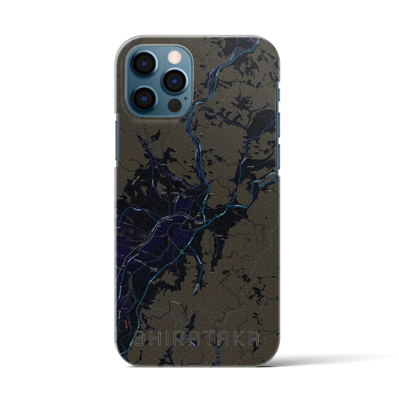 【白鷹(山形県)】地図柄iPhoneケース(バックカバータイプ)