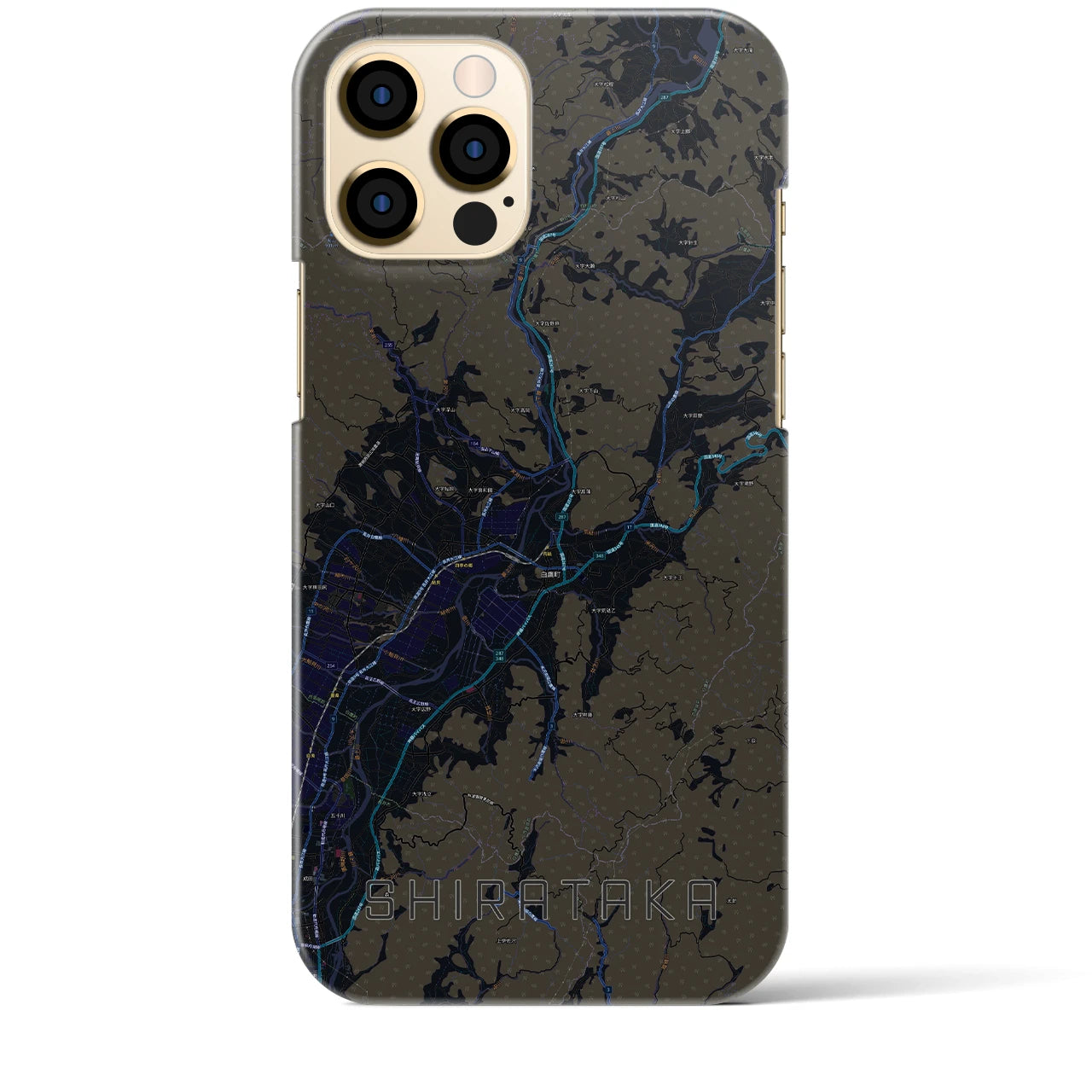 【白鷹(山形県)】地図柄iPhoneケース(バックカバータイプ)