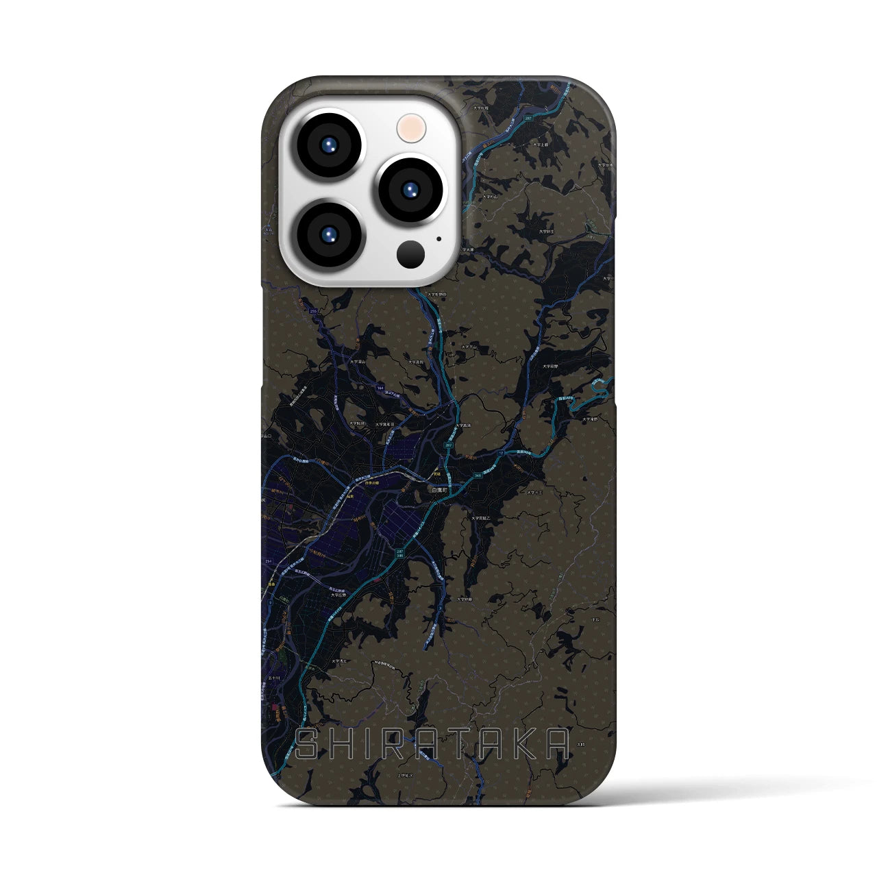 【白鷹(山形県)】地図柄iPhoneケース(バックカバータイプ)