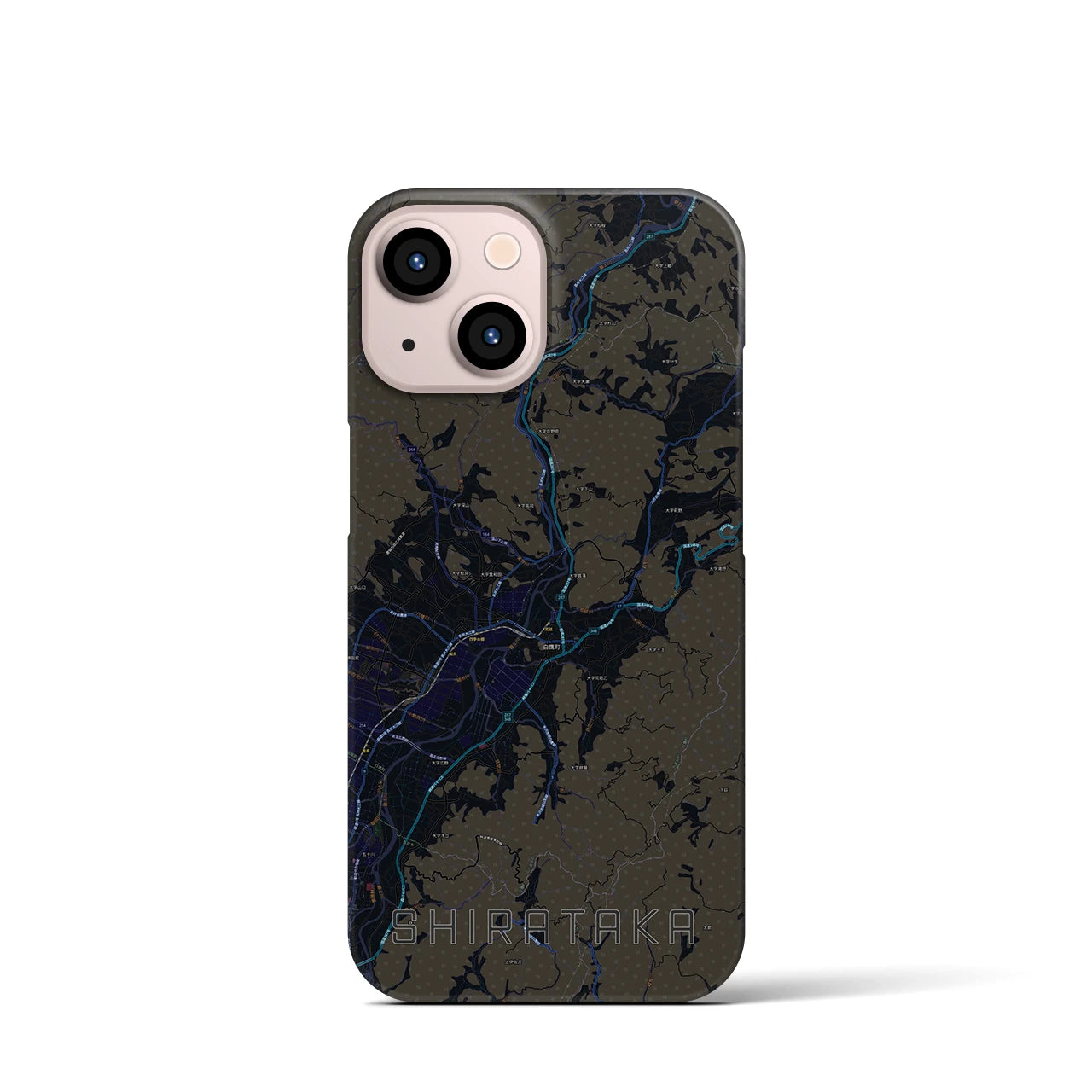 【白鷹(山形県)】地図柄iPhoneケース(バックカバータイプ)