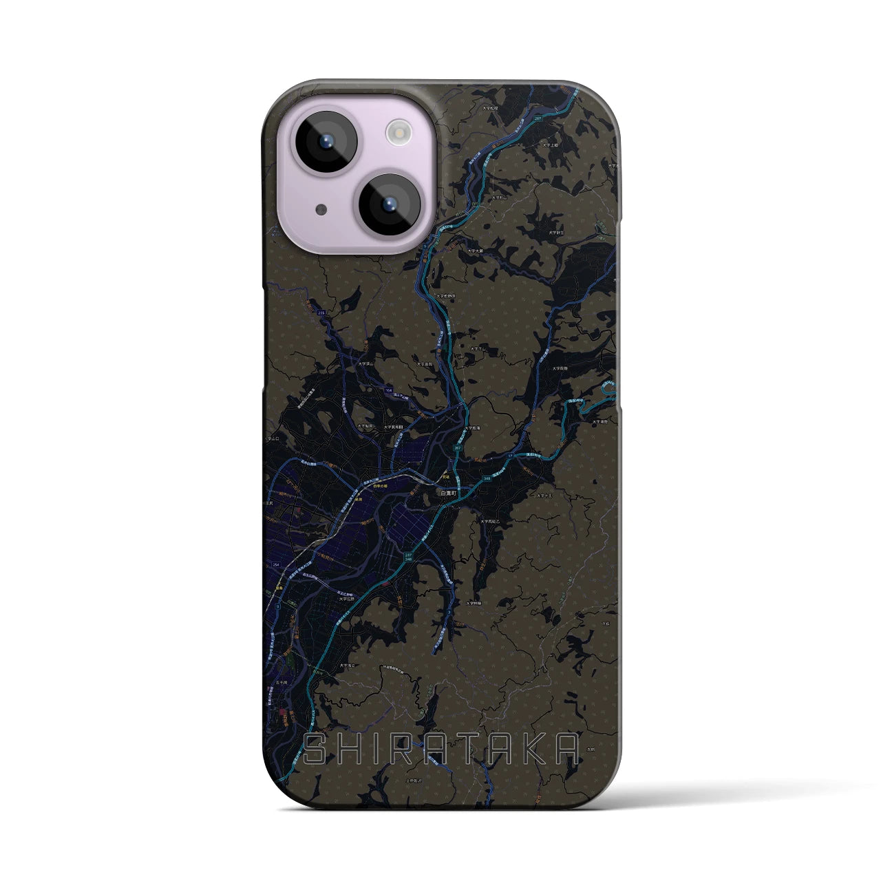 【白鷹(山形県)】地図柄iPhoneケース(バックカバータイプ)