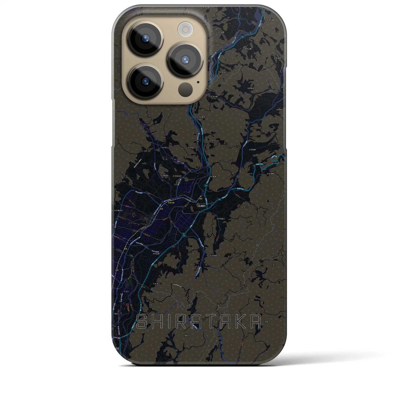 【白鷹(山形県)】地図柄iPhoneケース(バックカバータイプ)