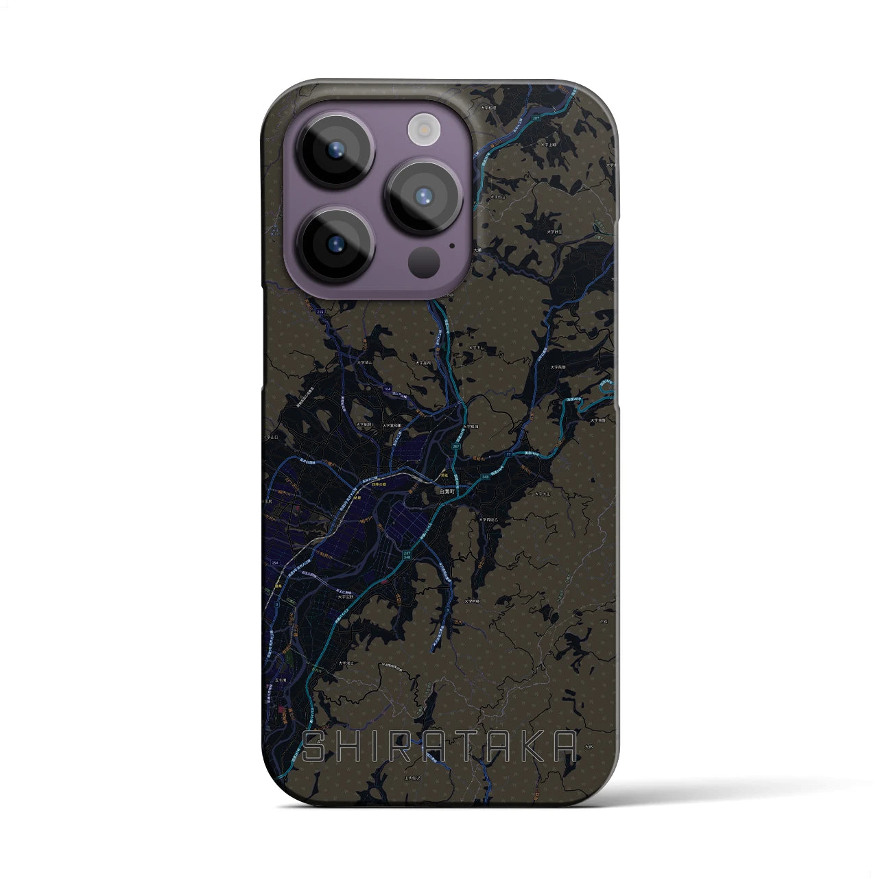 【白鷹(山形県)】地図柄iPhoneケース(バックカバータイプ)