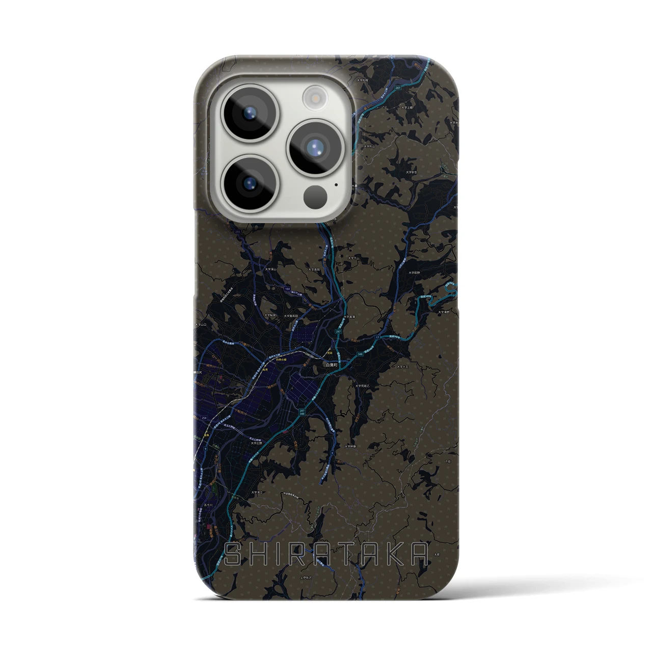 【白鷹(山形県)】地図柄iPhoneケース(バックカバータイプ)