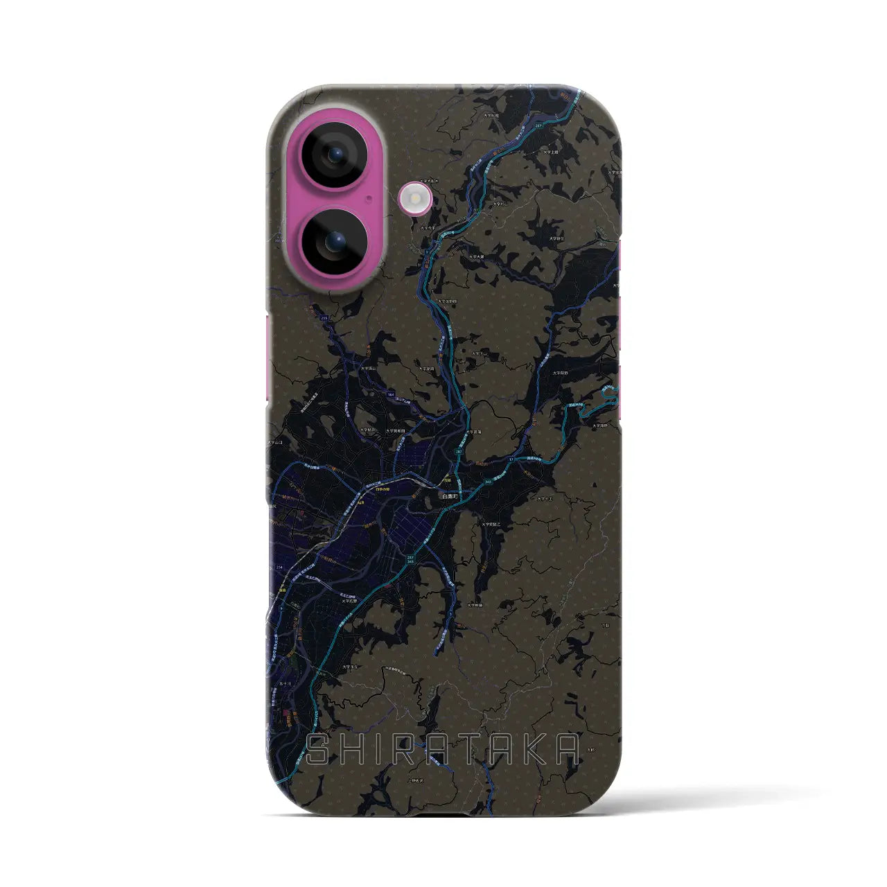 【白鷹(山形県)】地図柄iPhoneケース(バックカバータイプ)