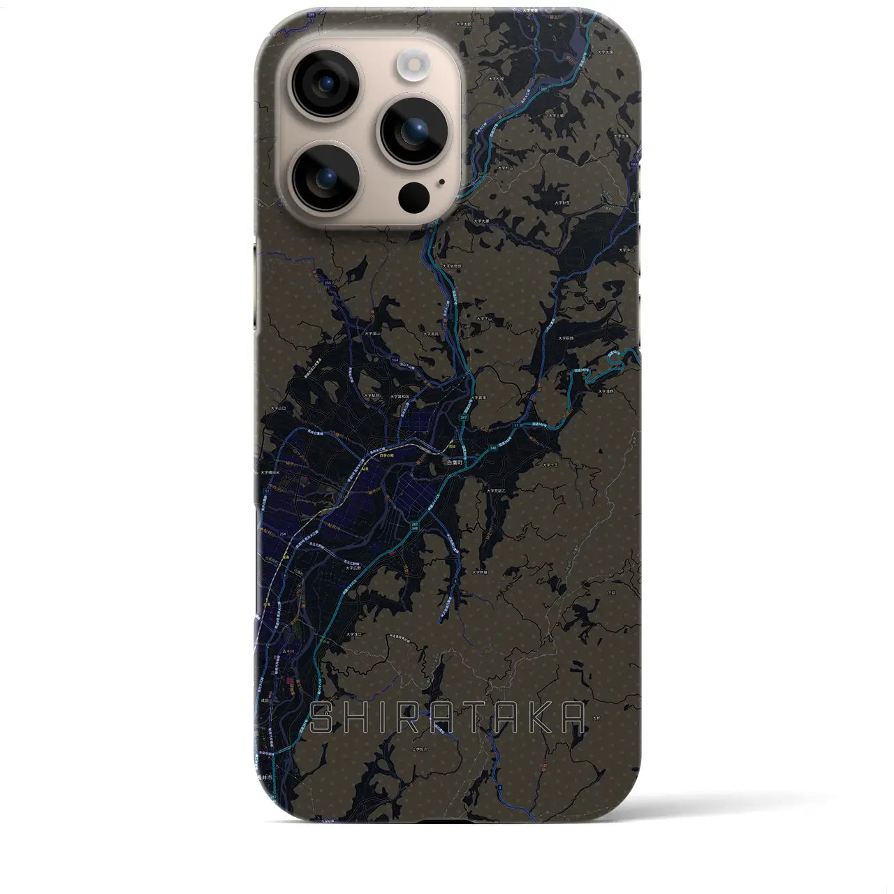 【白鷹(山形県)】地図柄iPhoneケース(バックカバータイプ)
