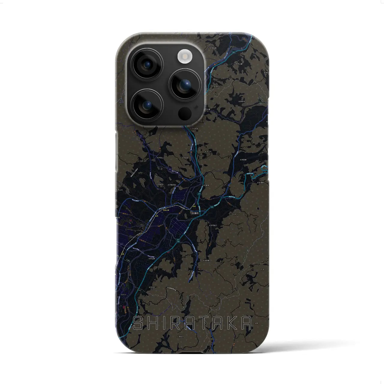 【白鷹(山形県)】地図柄iPhoneケース(バックカバータイプ)