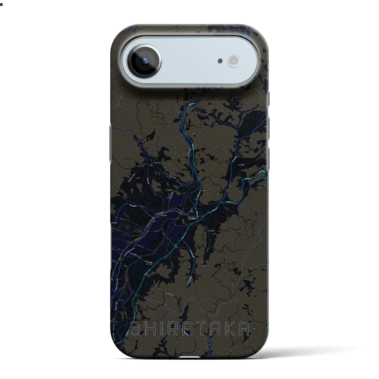 【白鷹(山形県)】地図柄iPhoneケース(バックカバータイプ)