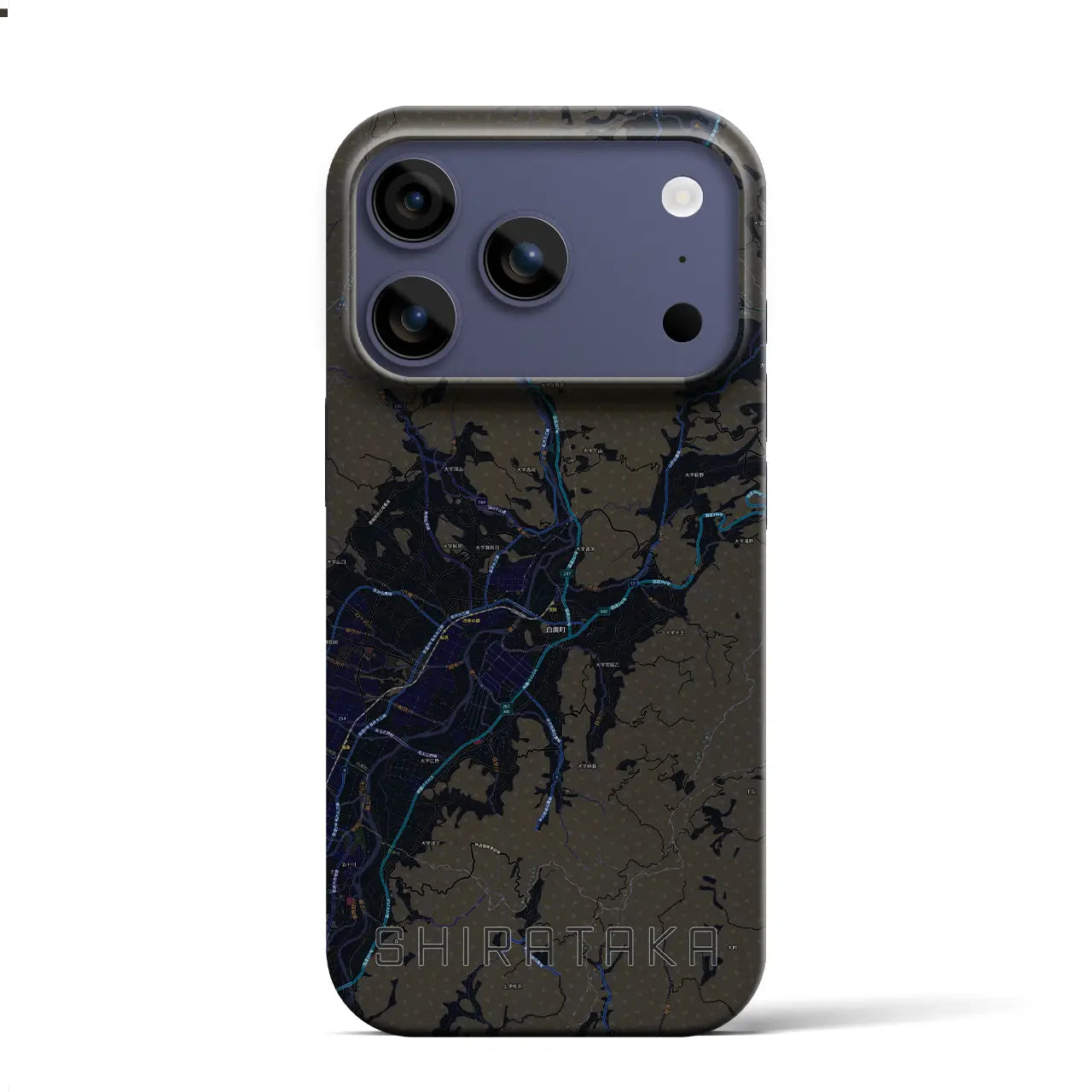 【白鷹(山形県)】地図柄iPhoneケース(バックカバータイプ)