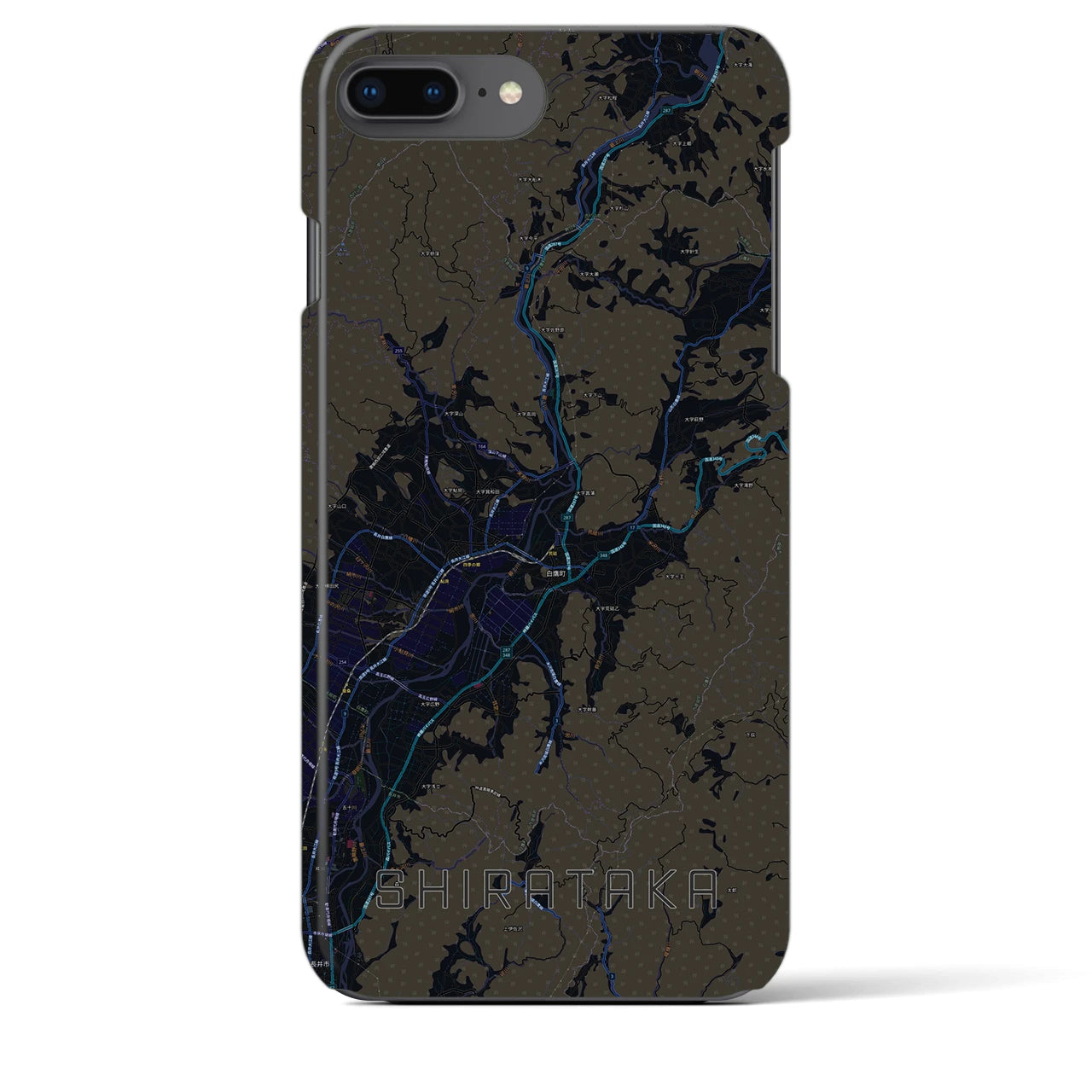 【白鷹(山形県)】地図柄iPhoneケース(バックカバータイプ)