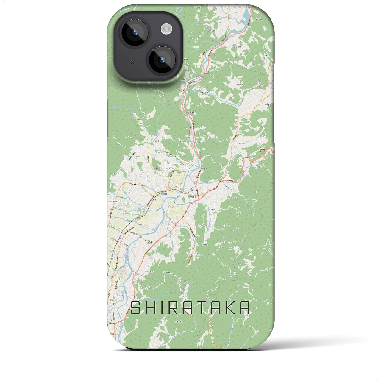 【白鷹(山形県)】地図柄iPhoneケース(バックカバータイプ)