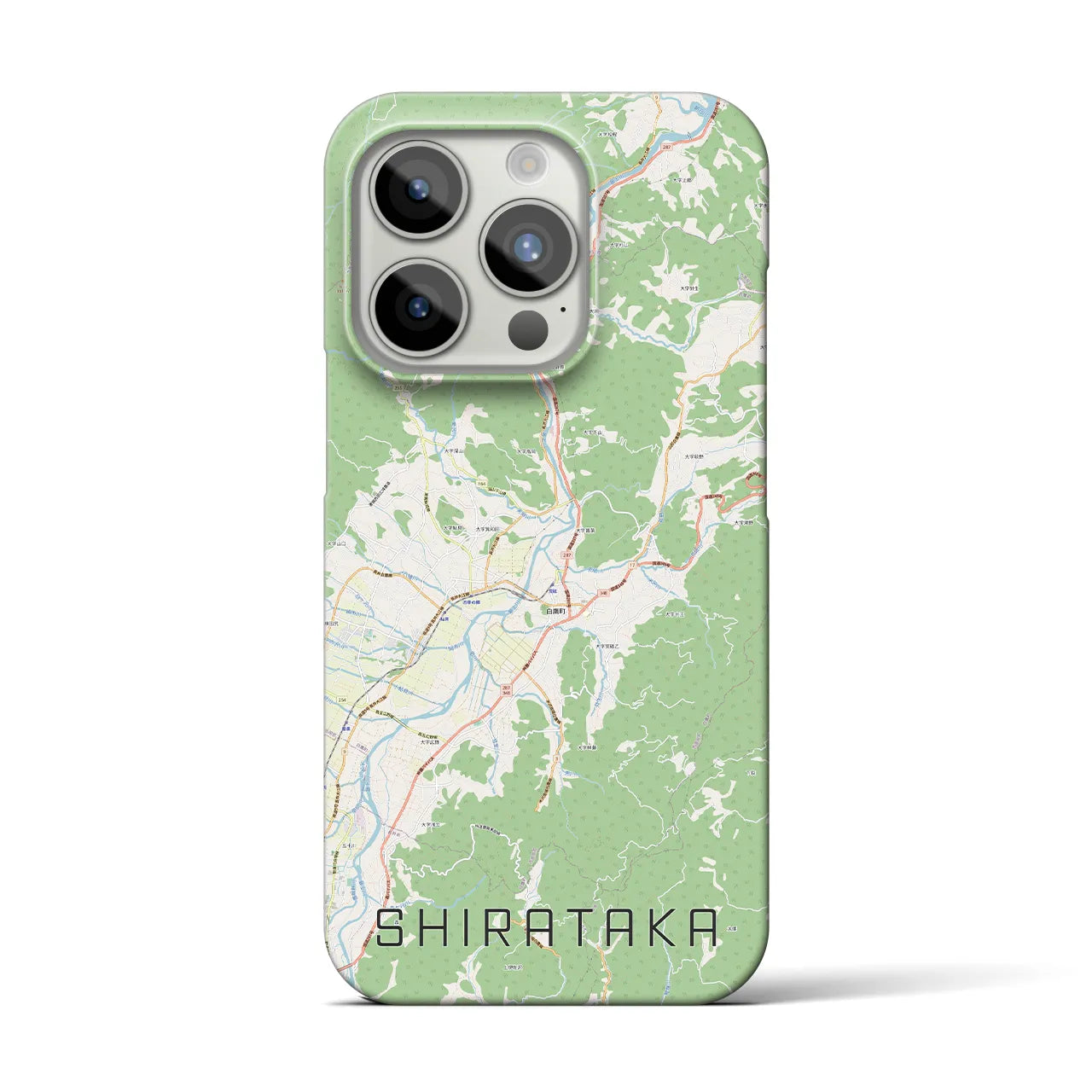 【白鷹(山形県)】地図柄iPhoneケース(バックカバータイプ)