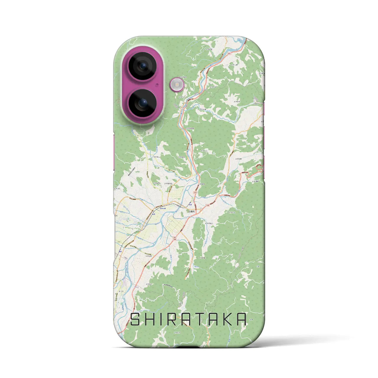【白鷹(山形県)】地図柄iPhoneケース(バックカバータイプ)