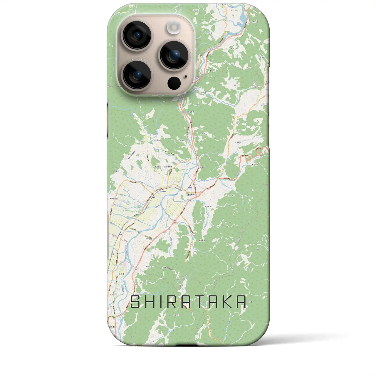 【白鷹(山形県)】地図柄iPhoneケース(バックカバータイプ)