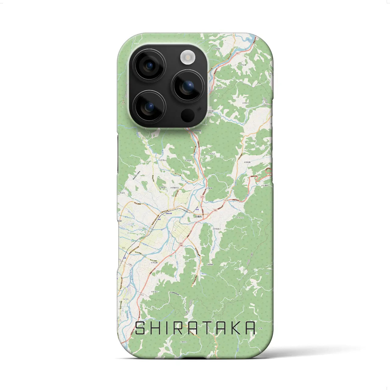 【白鷹(山形県)】地図柄iPhoneケース(バックカバータイプ)