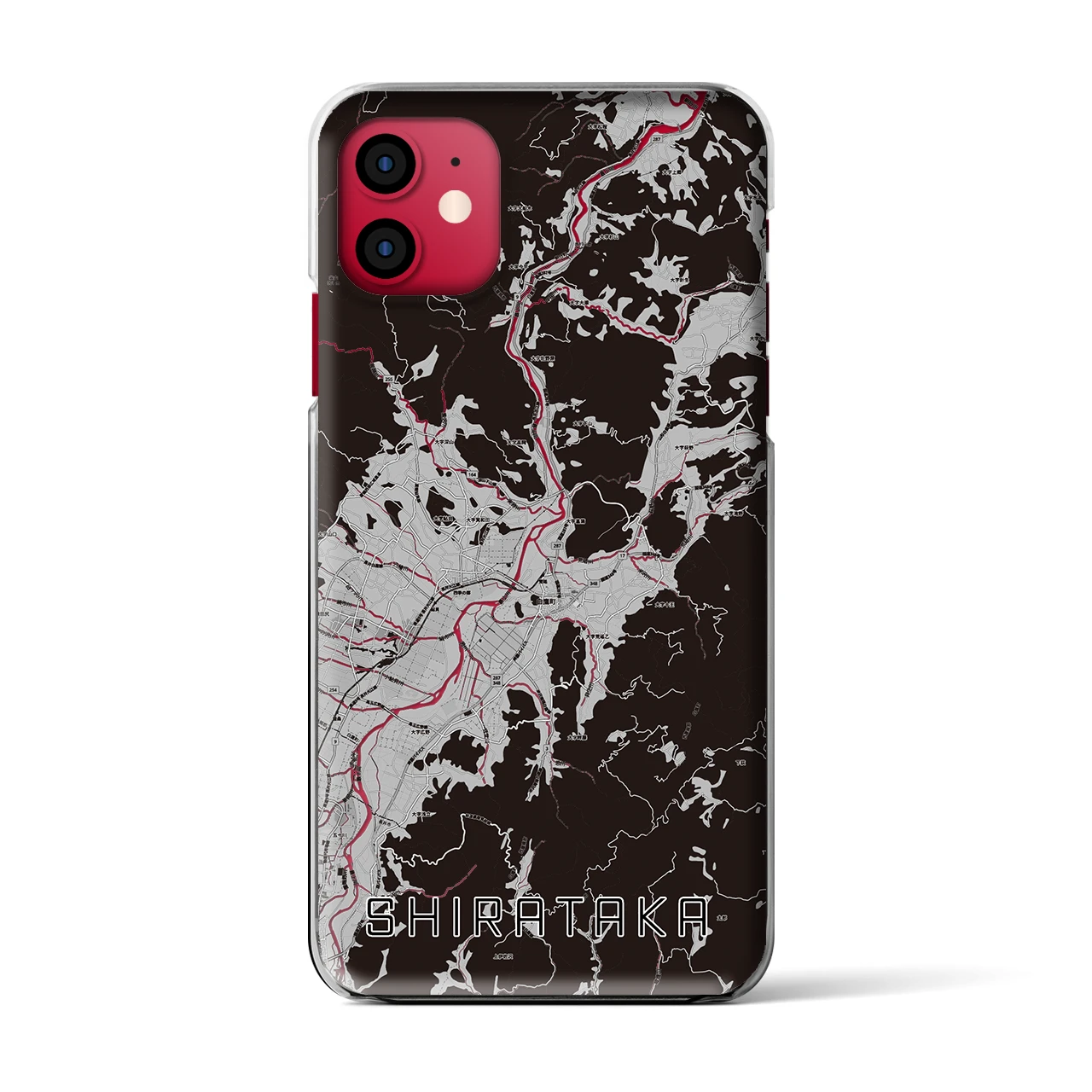 【白鷹(山形県)】地図柄iPhoneケース(クリアタイプ)