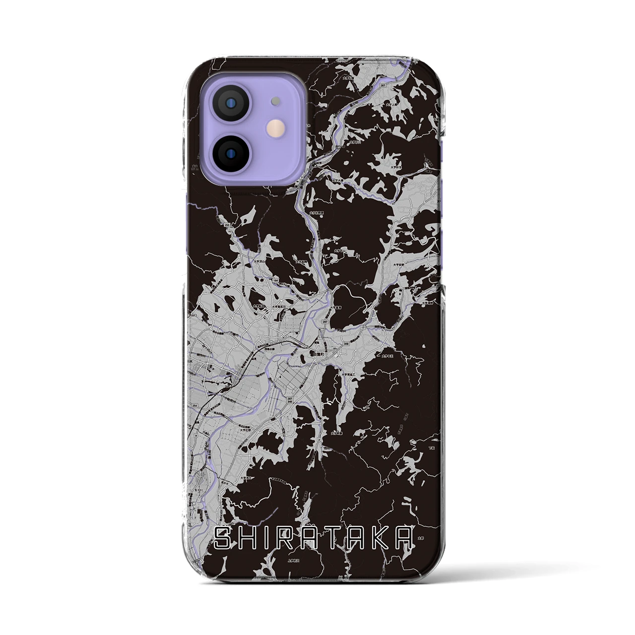 【白鷹(山形県)】地図柄iPhoneケース(クリアタイプ)