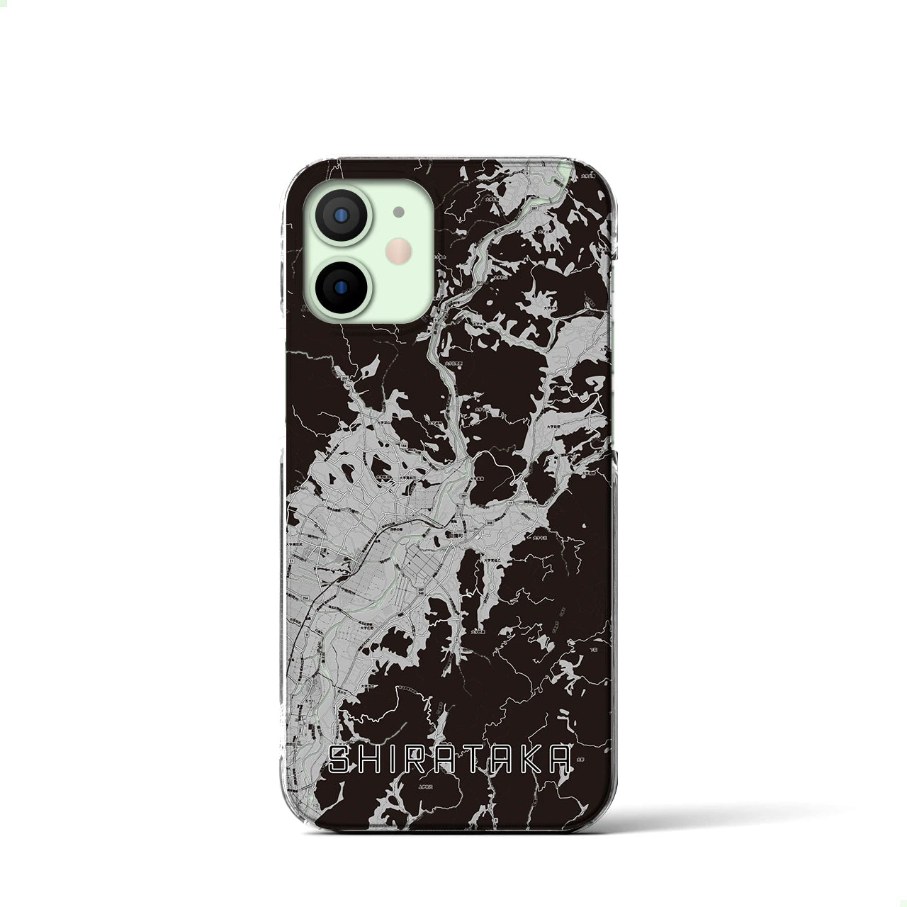 【白鷹(山形県)】地図柄iPhoneケース(クリアタイプ)