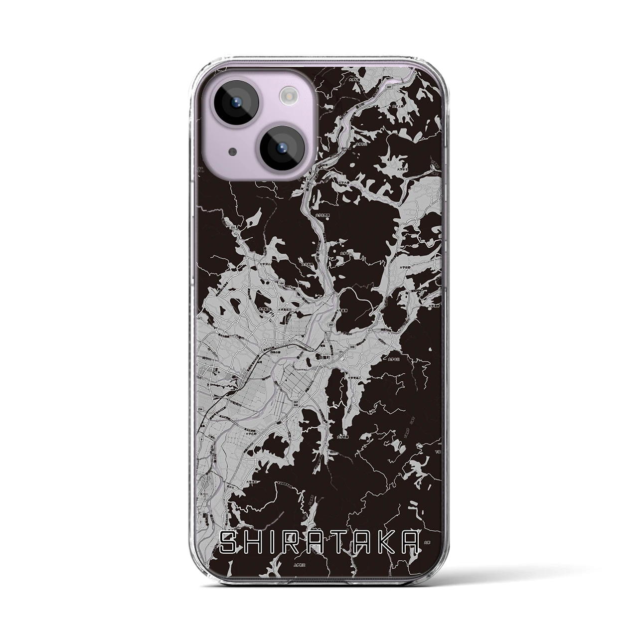 【白鷹(山形県)】地図柄iPhoneケース(クリアタイプ)