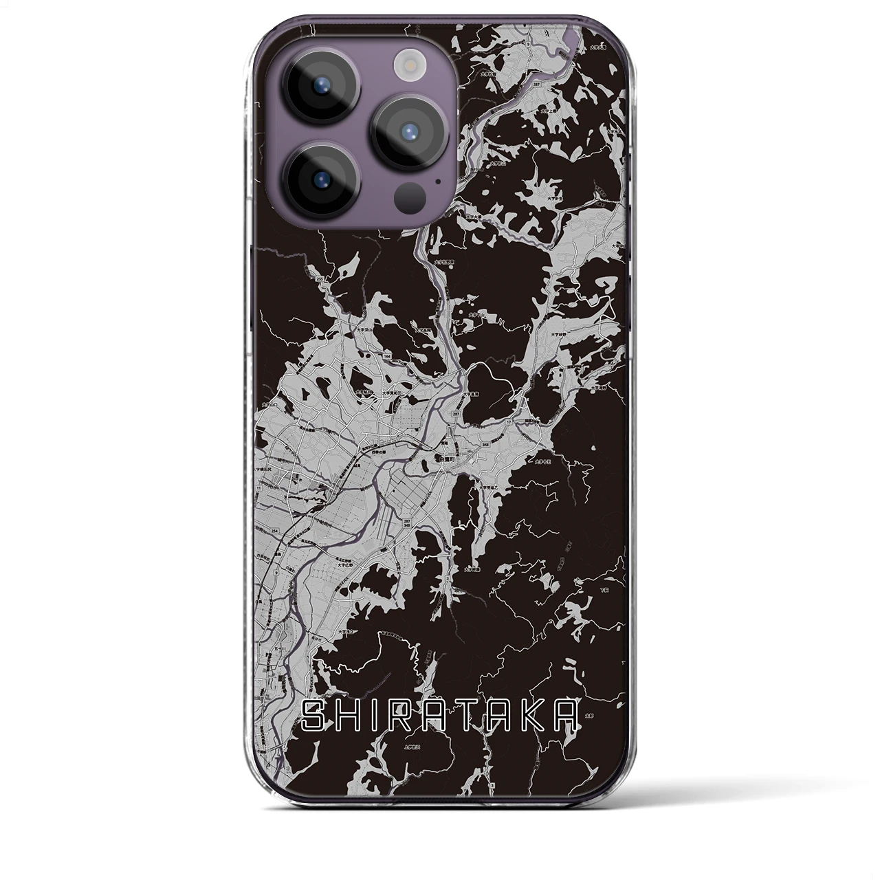 【白鷹(山形県)】地図柄iPhoneケース(クリアタイプ)