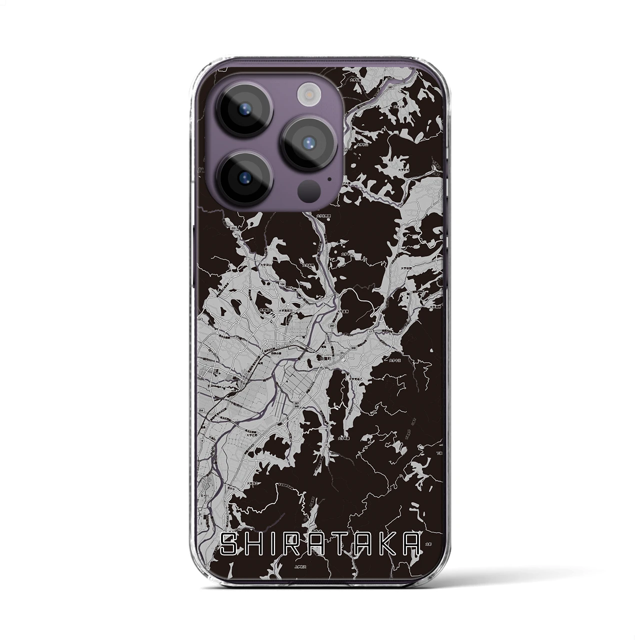 【白鷹(山形県)】地図柄iPhoneケース(クリアタイプ)