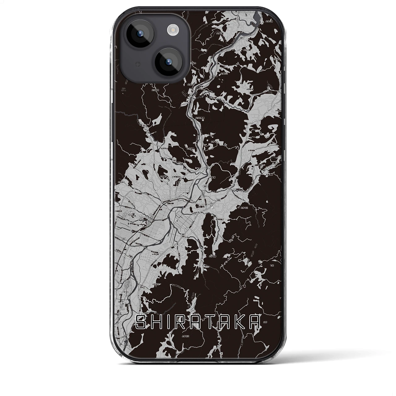 【白鷹(山形県)】地図柄iPhoneケース(クリアタイプ)