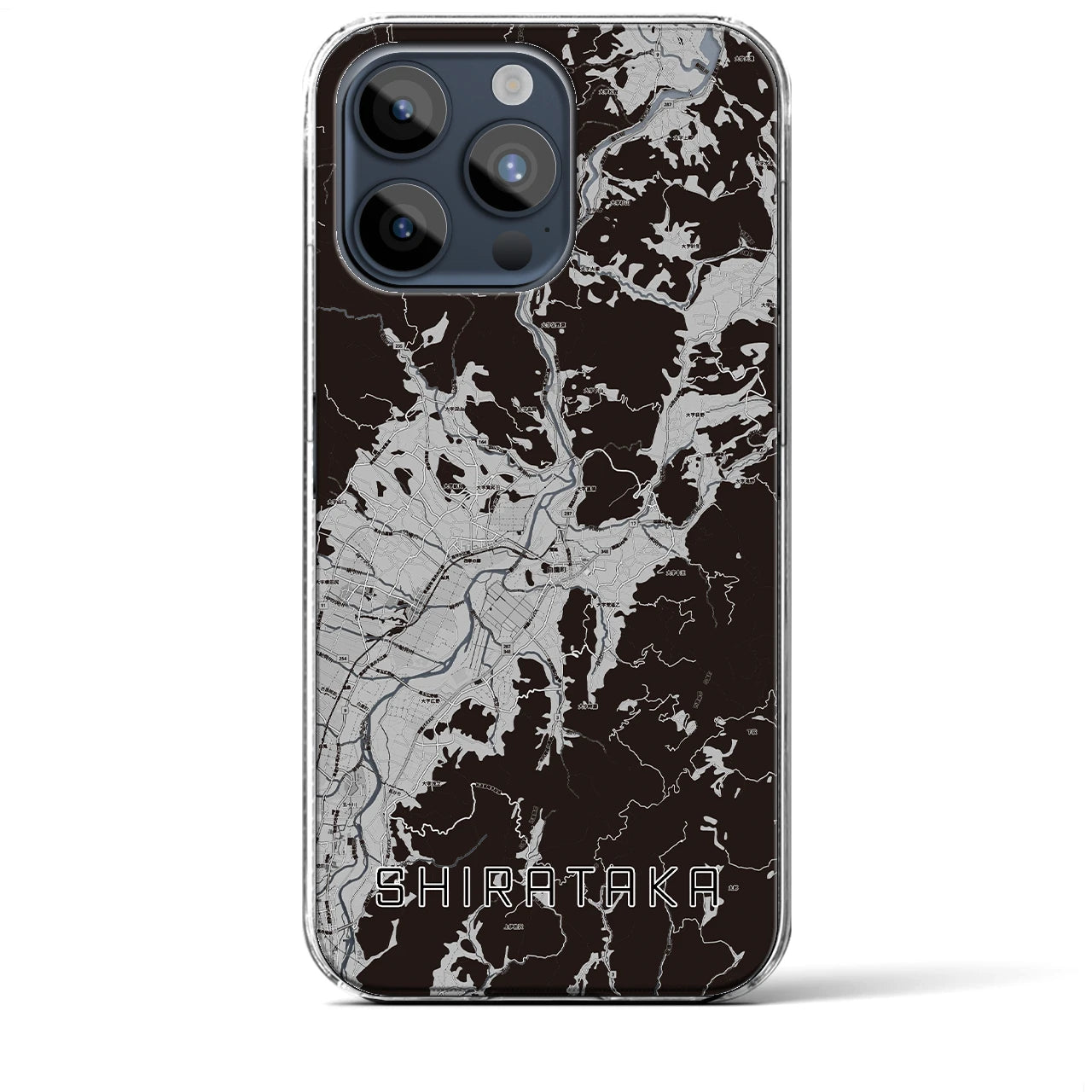 【白鷹(山形県)】地図柄iPhoneケース(クリアタイプ)