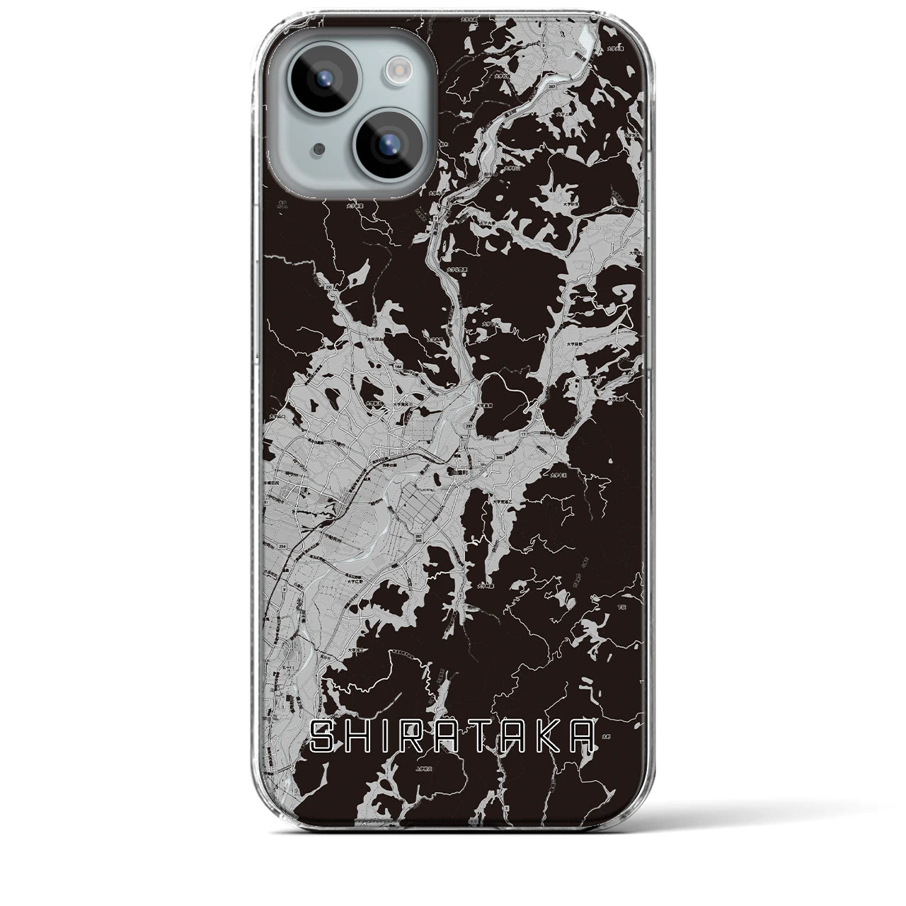 【白鷹(山形県)】地図柄iPhoneケース(クリアタイプ)