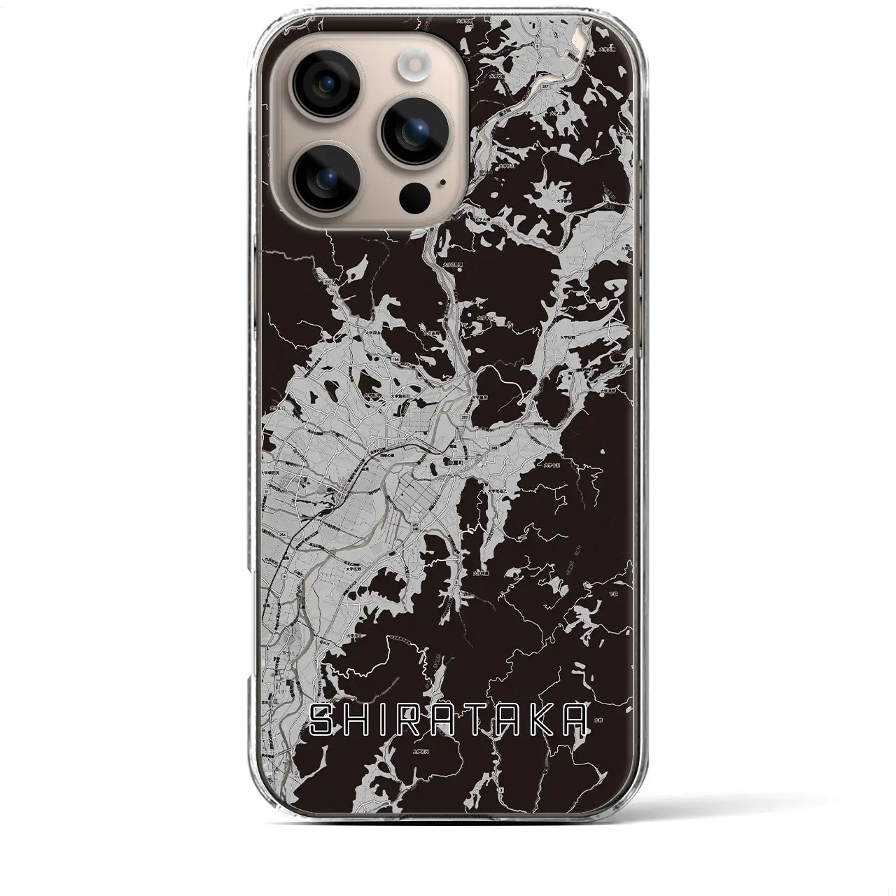 【白鷹(山形県)】地図柄iPhoneケース(クリアタイプ)