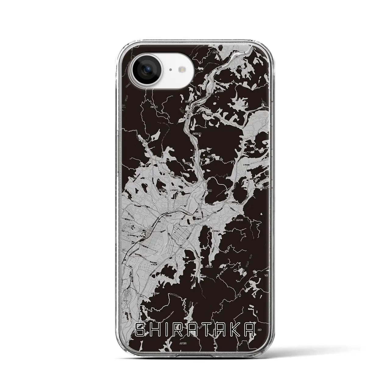 【白鷹(山形県)】地図柄iPhoneケース(クリアタイプ)