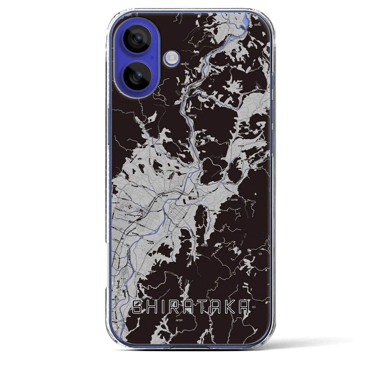 【白鷹(山形県)】地図柄iPhoneケース(クリアタイプ)