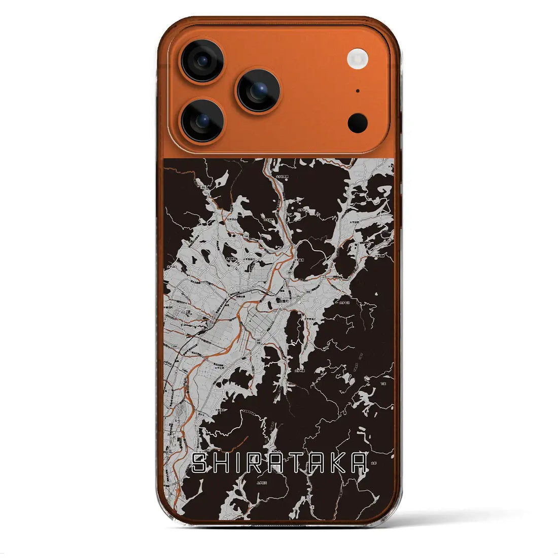 【白鷹(山形県)】地図柄iPhoneケース(クリアタイプ)