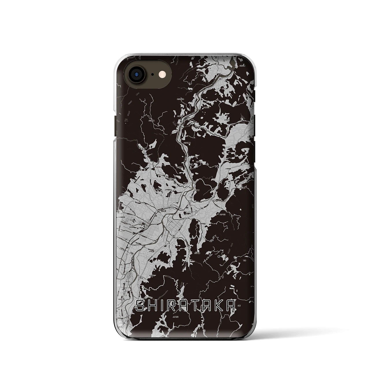 【白鷹(山形県)】地図柄iPhoneケース(クリアタイプ)