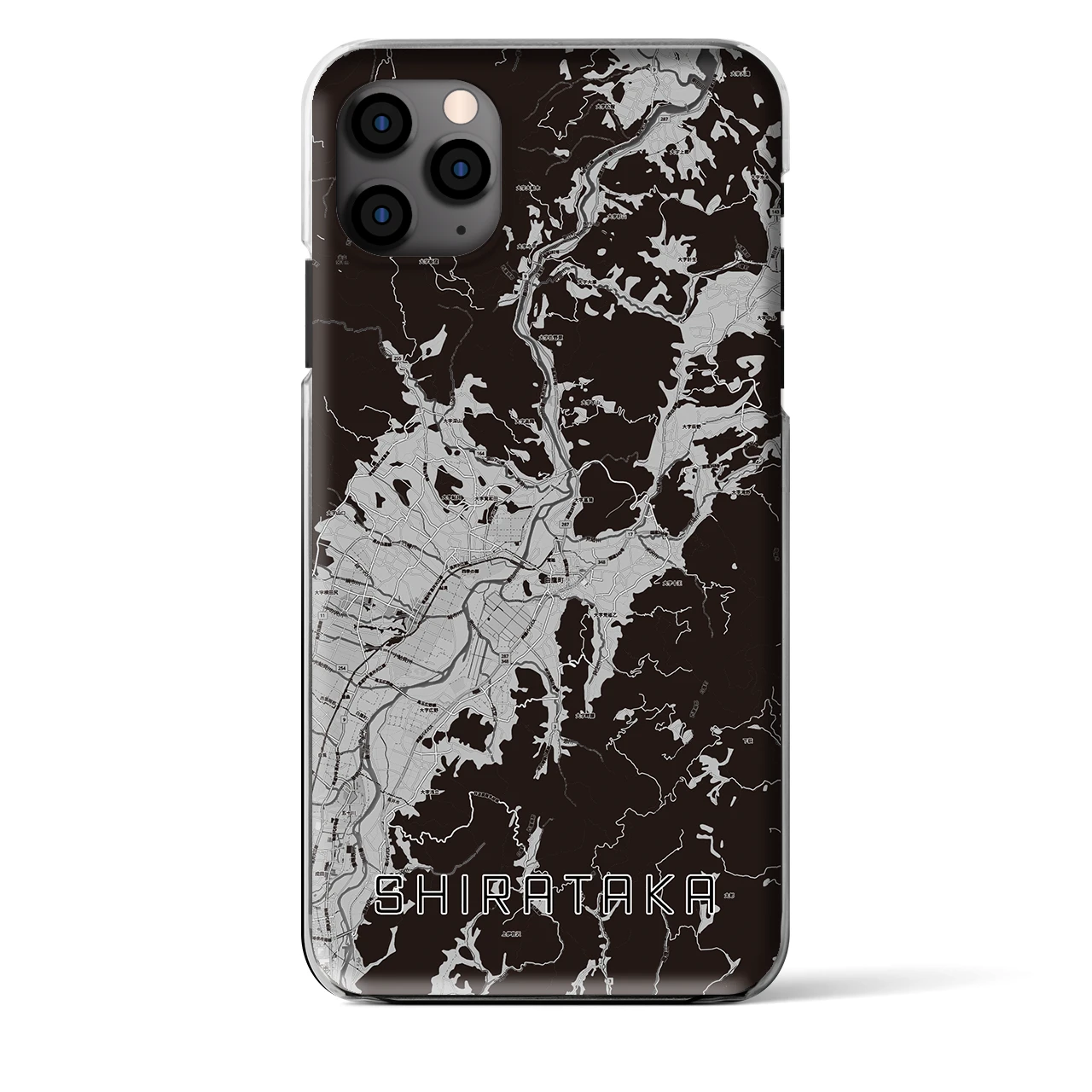 【白鷹(山形県)】地図柄iPhoneケース(クリアタイプ)