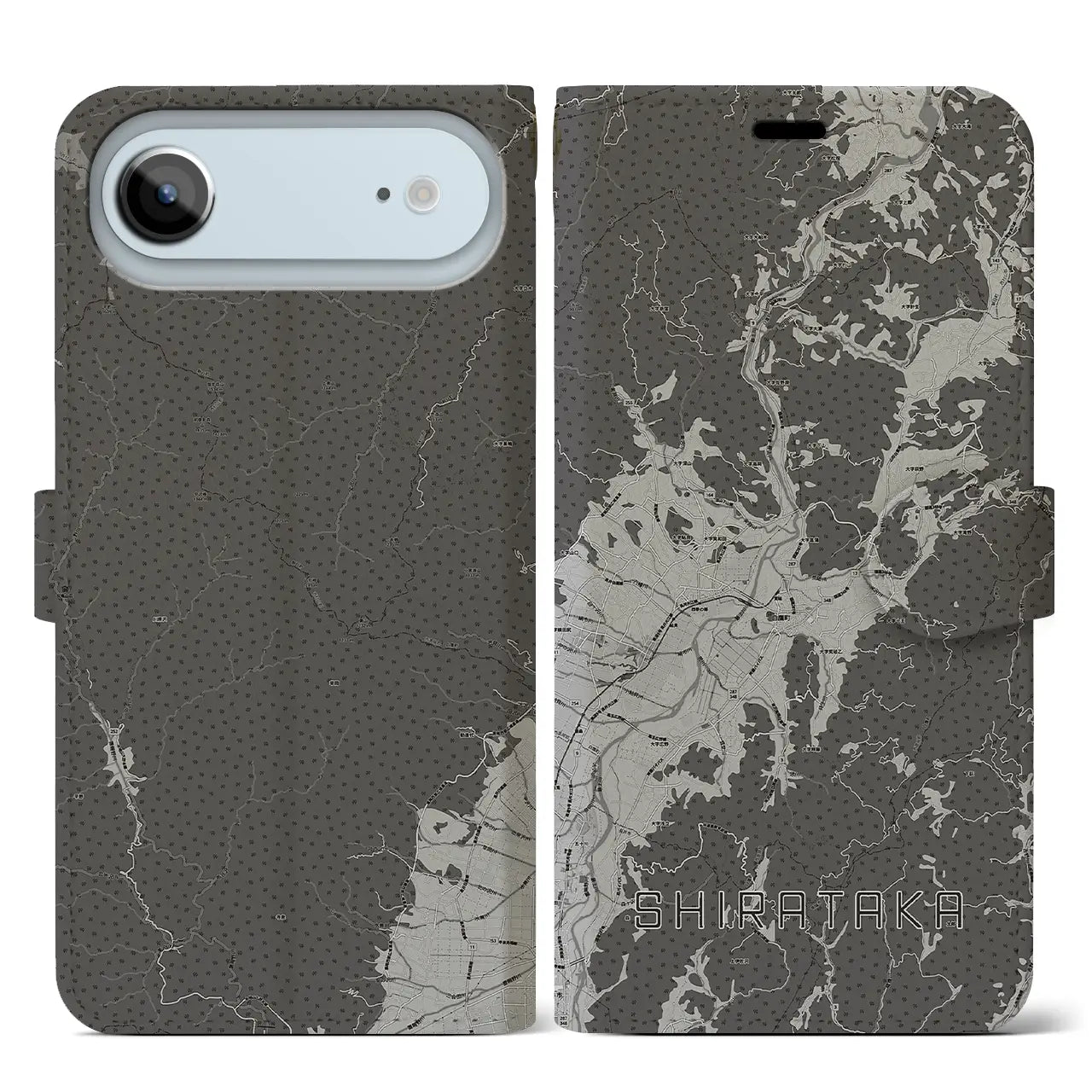 【白鷹(山形県)】地図柄iPhoneケース(手帳タイプ)